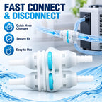 1PCS Dual Path 1/4 Inch Quick Disconnect Hose Fitting Connector