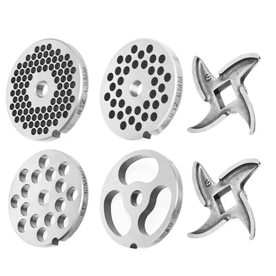 #12 Stainless Steel Grinder Plates Set with 2 Knives