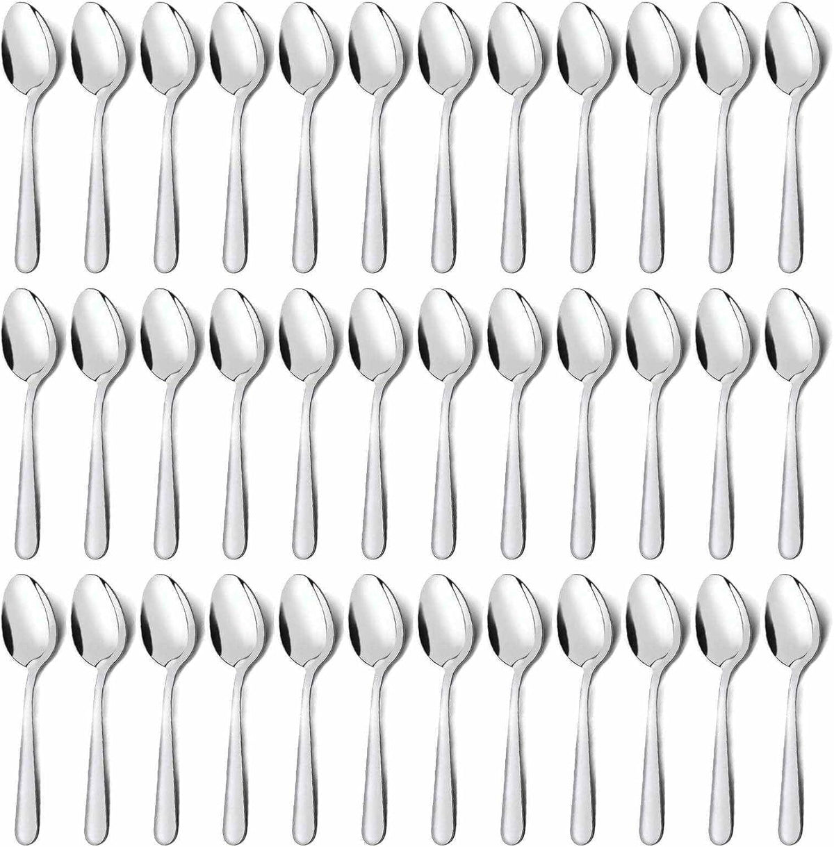 36-Piece Tea Spoons Set Silverware - Only for Home, Kitchen or Restaurant - Mirror Polished, Dishwasher Safe 6.7 inch