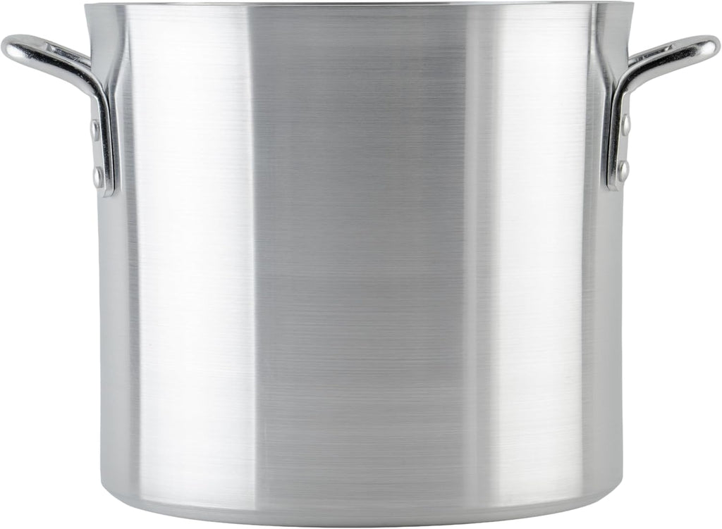 6.0mm Aluminum Stock Pot, 12-Quart | Heavy-duty, Riveted handles, Great for Stocks, Soups, Pasta and Batch Cooking