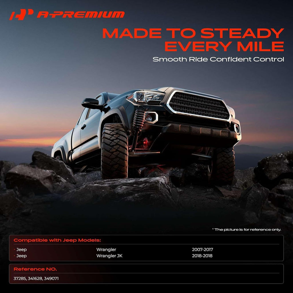 A-Premium Front Shock Absorbers, Set of 2 - Compatible with Jeep