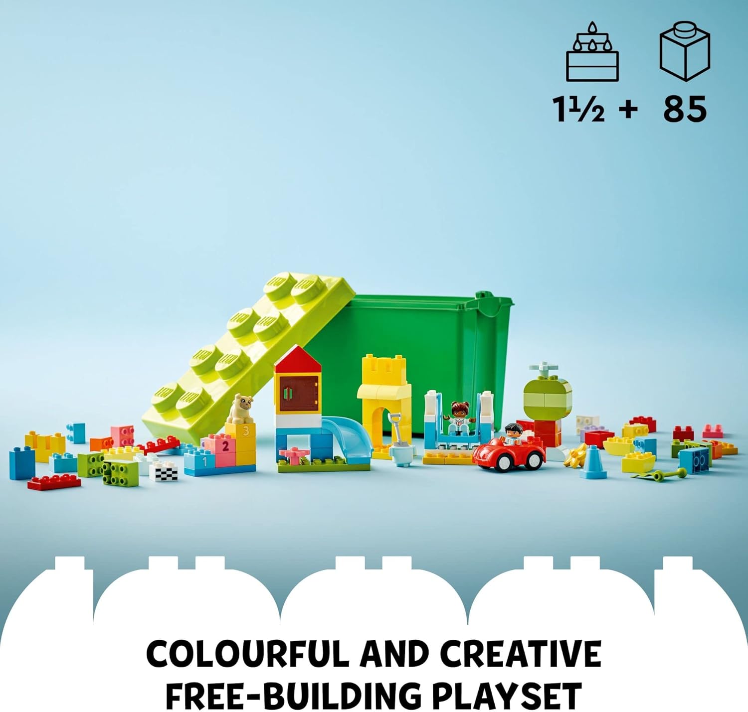 LEGO DUPLO Classic Deluxe Brick Box Building Blocks - Learning & Educational Toys for Toddlers, Preschool, Ages 1.5+
