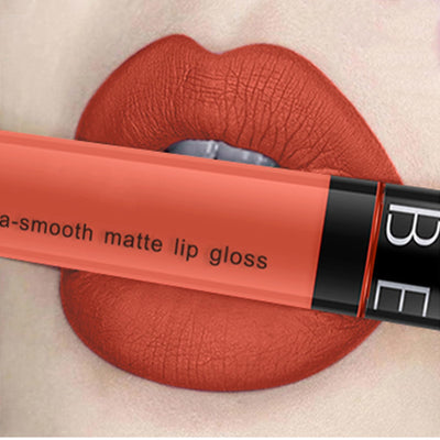 12-color Soft Coral matte non-stick cup lip glaze non-decolorizing brown lip gloss lipstick 0.34 FL OZ