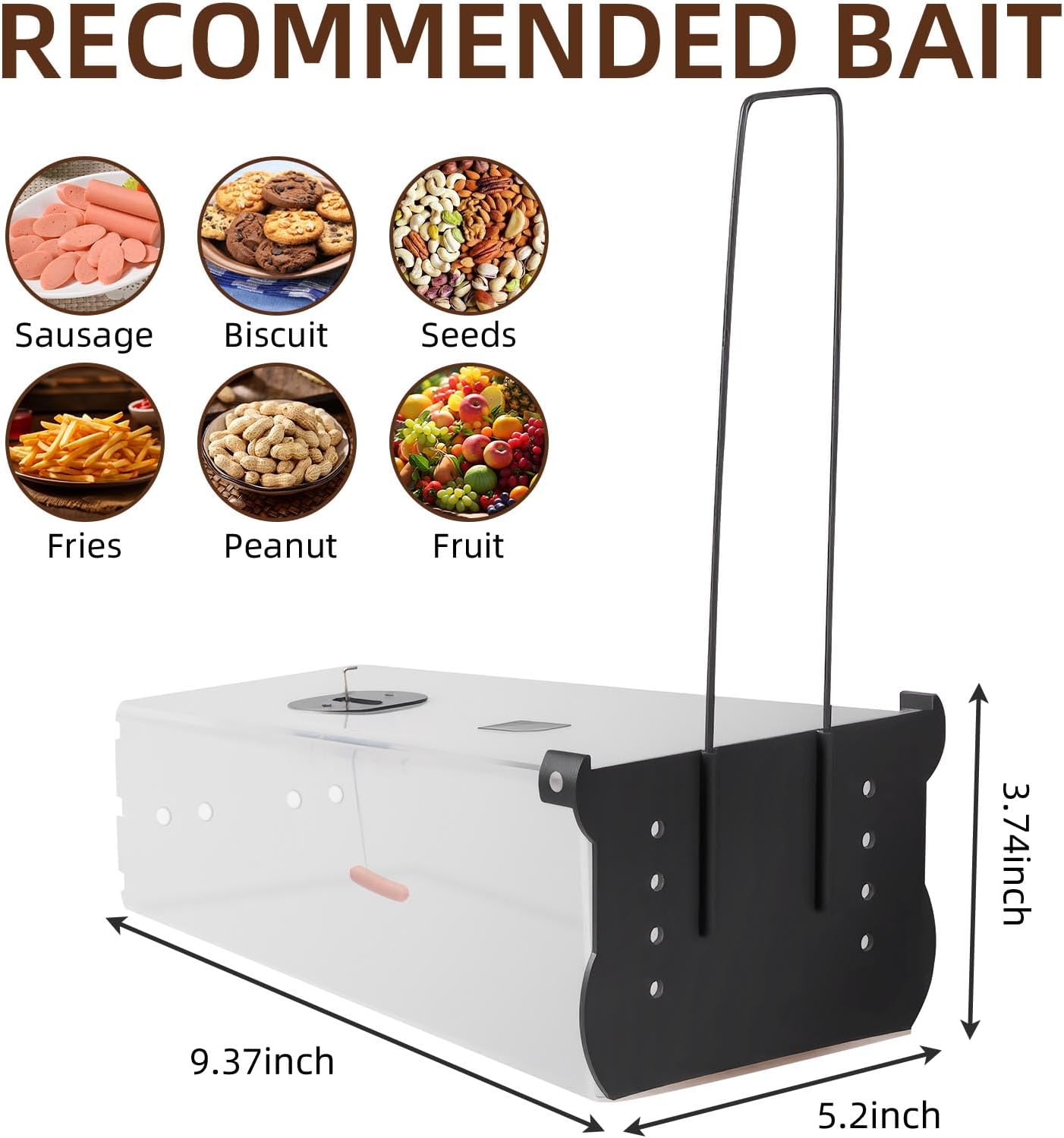 Humane Rat Trap - 2025 Mouse Traps Humane Live, Easy to Catch & Release Rats & Mice, Live Rat Traps for Indoor &