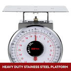 44 LBS Stainless Steel Heavy Duty Mechanical Kitchen and Food Scale