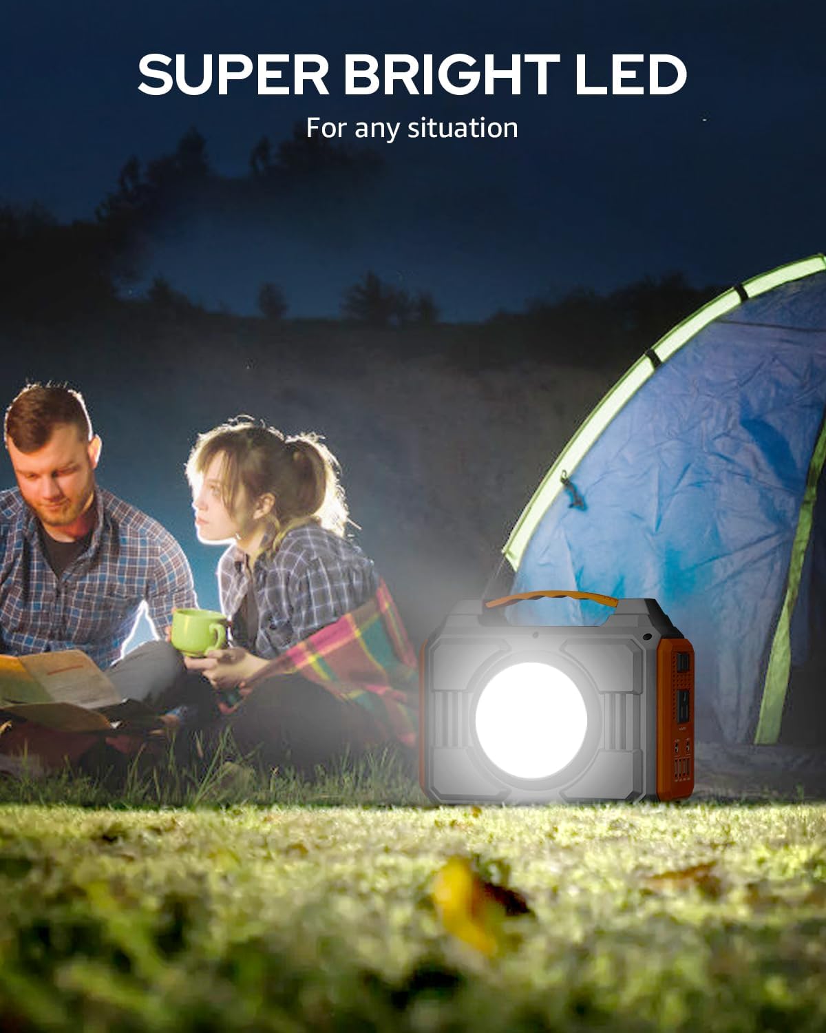 Portable Solar Generator, 300W Portable Power Station with 40W Solar Panel | 220Wh Lithium Battery Power Pack with