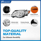 Headlights Assembly with Bulbs for 2009 2010 Toyota Corolla