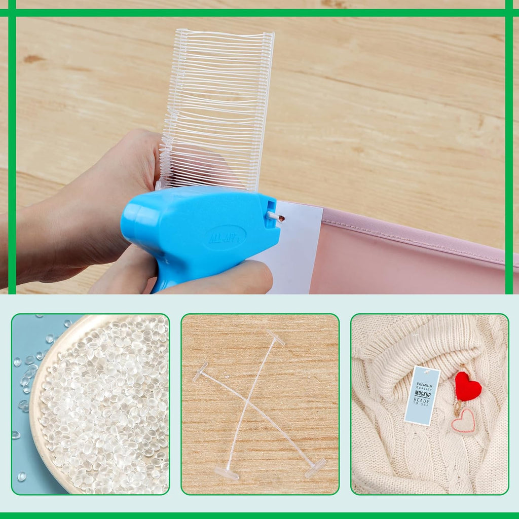 Tagging Gun Fasteners, 5000 Pcs Plastic Tag Gun Refills, 2 in | Tag Barbs Attachments, Work with All Standard Price