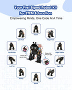 Biped Robot Kit STEM Toys Science Kit for Kids, Bionic Bipedal Robotics Programmable Coding Crafts Set for Arduino