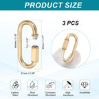 MECCANIXITY Chain Connectors 4mm Thick Light Gold 3Pack