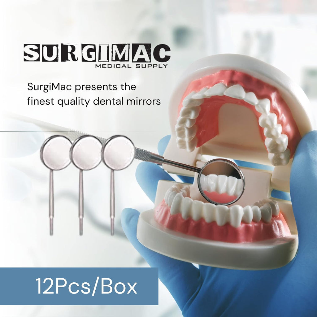 Dental Mirrors - Rhodium-Coated Front Surface Diagnostic Dental Mouth Mirror - Intraoral Dental Mirror for Inside