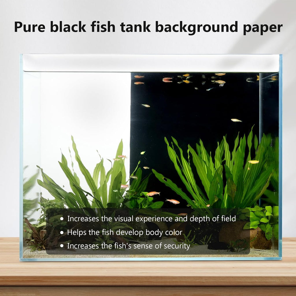 Aquarium Background Paper Decor Fish Tank Backdrop Wallpaper Electrostatic Adhesive, No Glue, Easy to Install