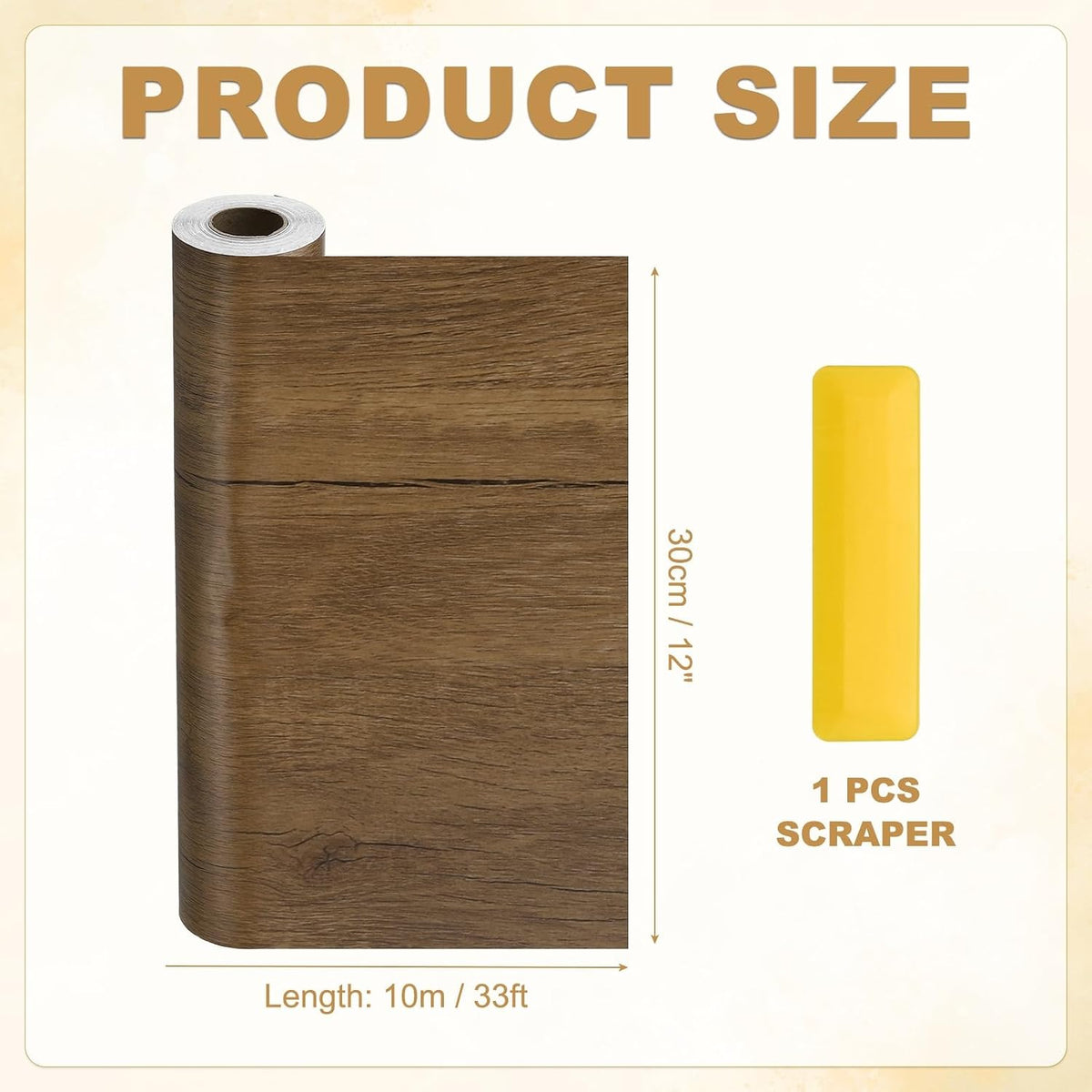 Wood Grain Repair Tape 12" x33ft Self-Adhesive Repair Patch