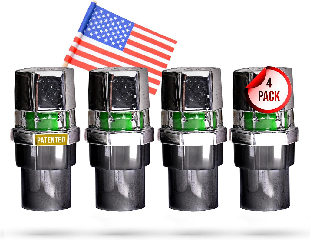 Tire Pressure Monitoring Valve Caps Sensor Gauge - Advanced Detection System, 50 PSI Sensing Air Alert Indicator for