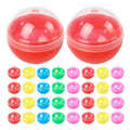 50 Pack Translucent Colorful Empty Capsules, 1.1 Inch Vending Machine Capsules, Plastic Small Round Gumball Machine