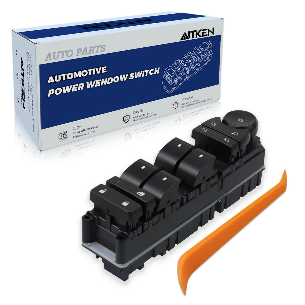 AITKEN Driver Side Power Window Switch with Folding Mirror for Chevy GMC