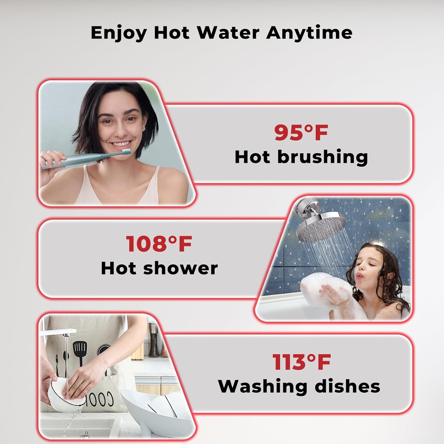 CAMPLUX Climatech 3 Tankless Water Heater Propane, 65,000 BTU Propane On Demand Hot Water Heater, Max 2.64 GPM