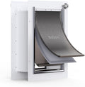 Pet Door for Wall,3-Flap,Steel Frame and Telescoping Tunnel, Aluminum Lock, Double Flap Dog Door and Cat Door, Strong