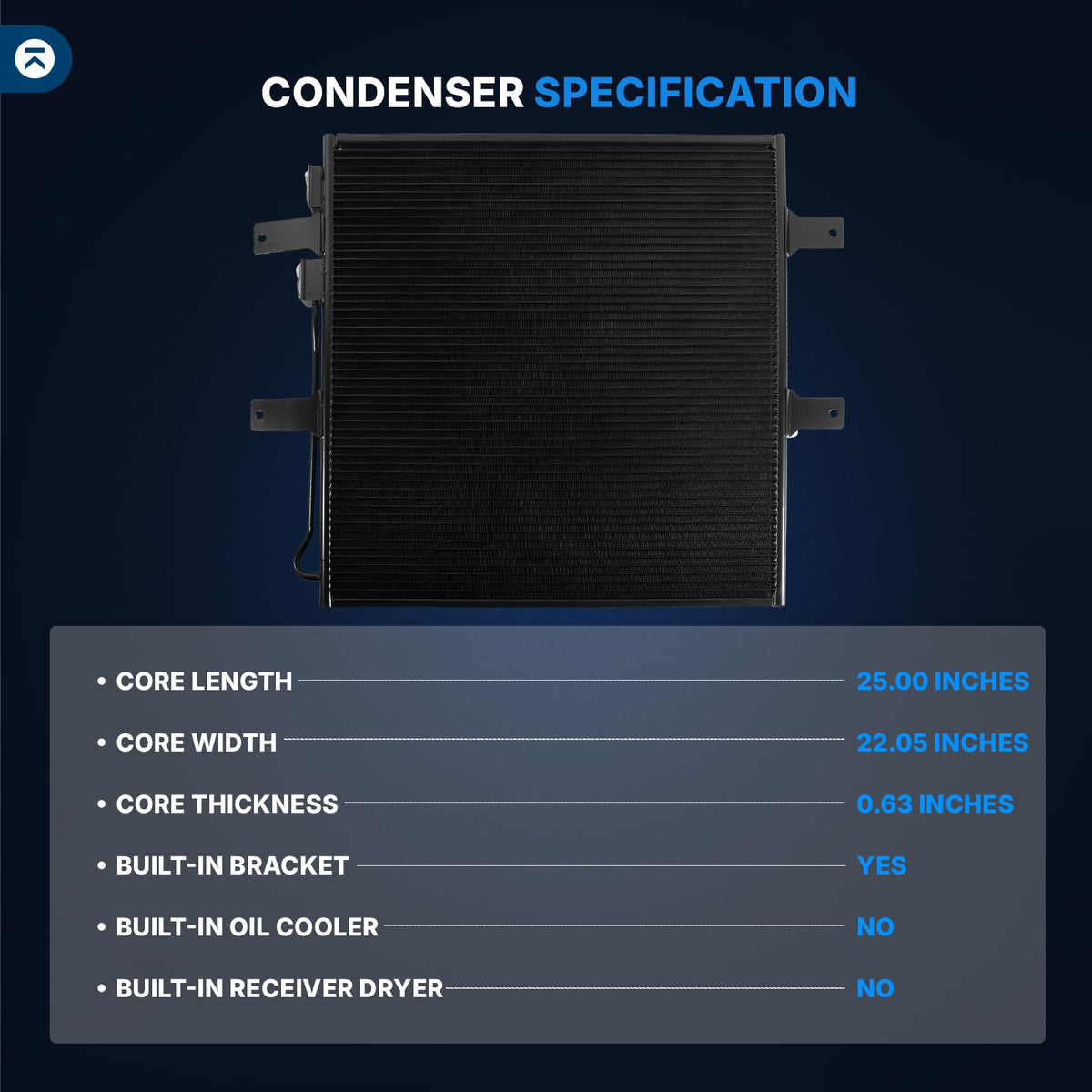 KELOKE Air Conditioning A/C Condenser Compatible with Dodge