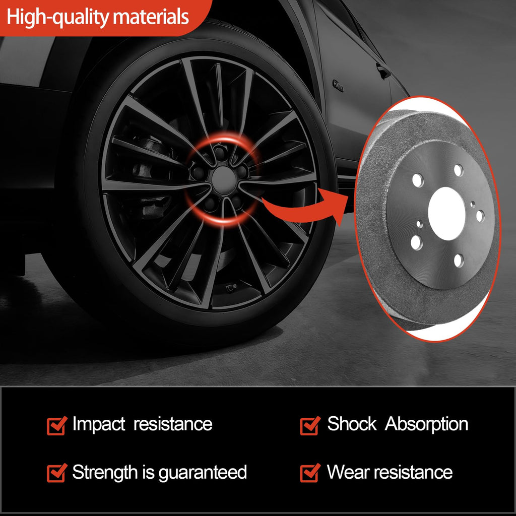 Rear Left & Right Disc Brake Drums Set Compatible with 1992-2001 Camry