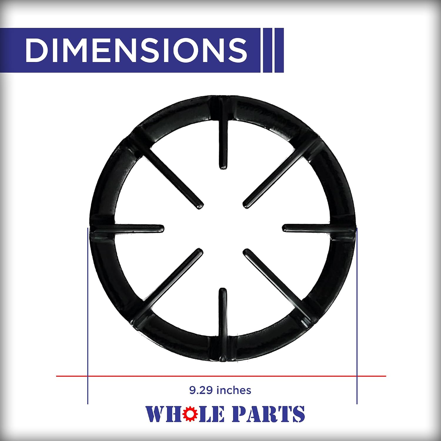 Upgraded Whole Parts Range Burner Grate Part# WB31T10006- Replacement & Compatible with Some Kenmore and GE Ranges or