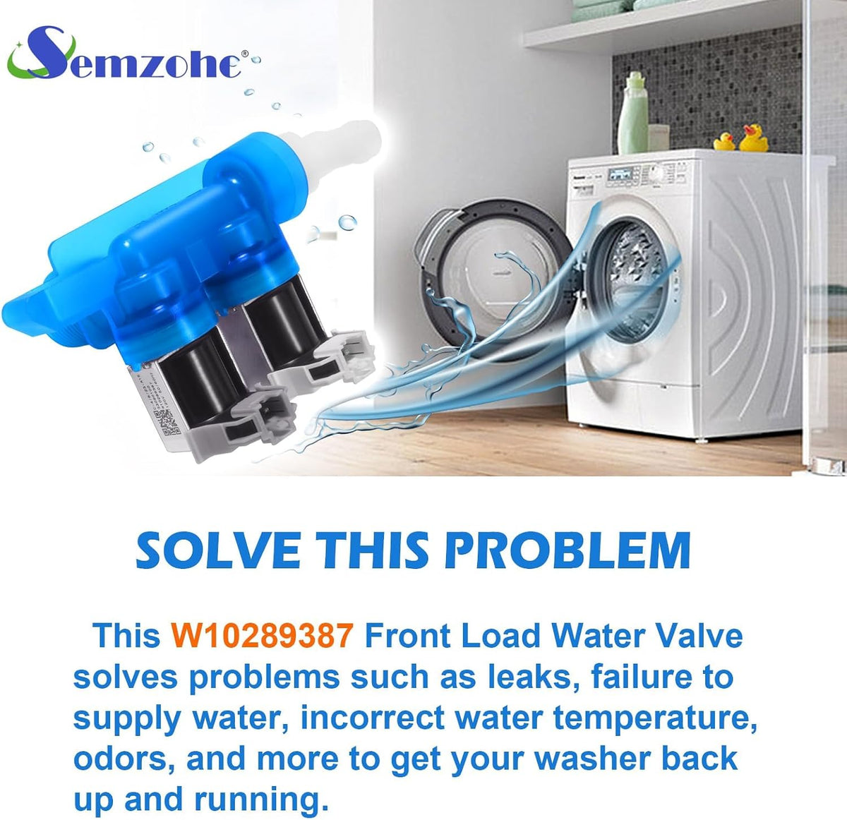 W10289387 AP6018779 Washer Water inlet Valve Fit for May-tag Whirl-pool