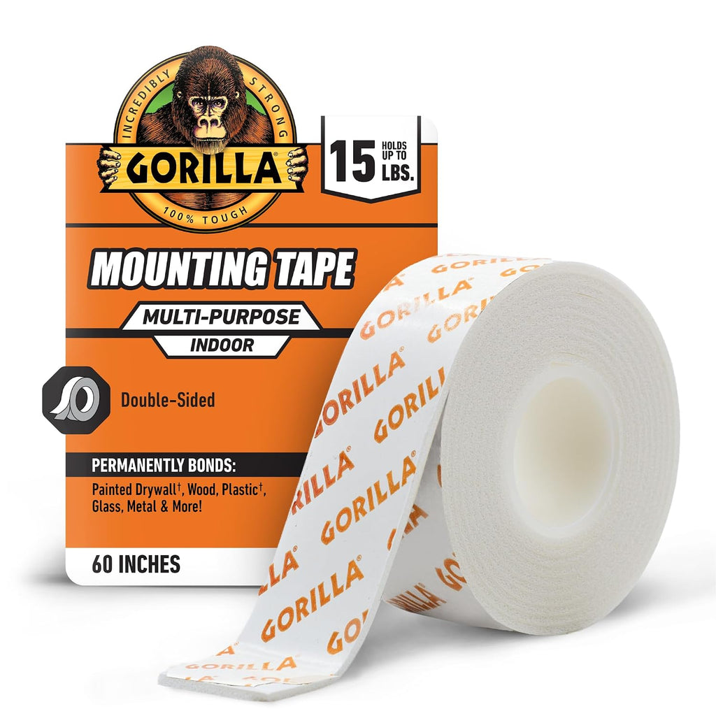 Multi-Purpose Mounting Tape, 60in, Double Sided Permanent Tape