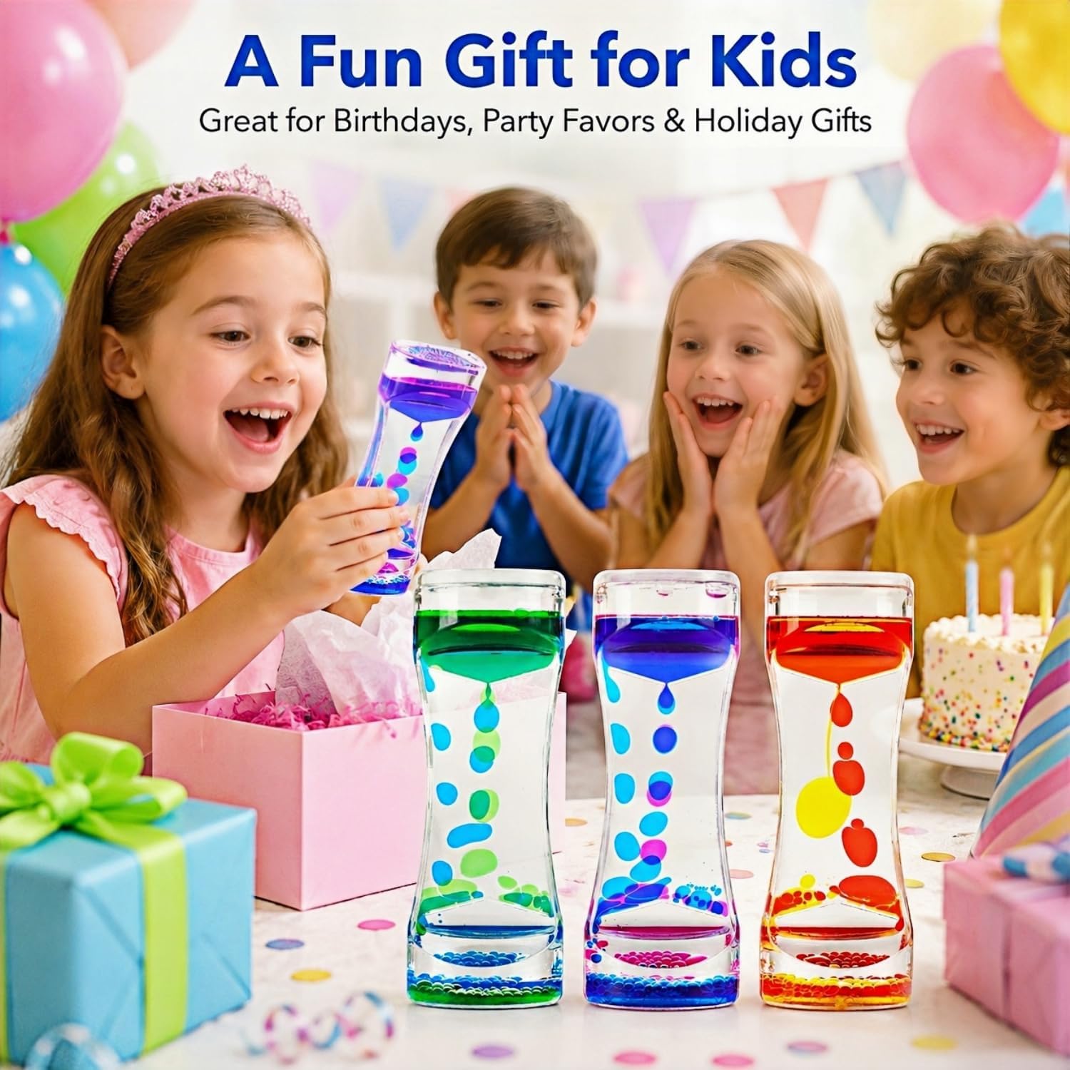 Liquid Motion Bubbler Timer Oil Hourglass Sensory Toys for Kids | Fidget Toy Calm Stress Relief Relaxing for Focus