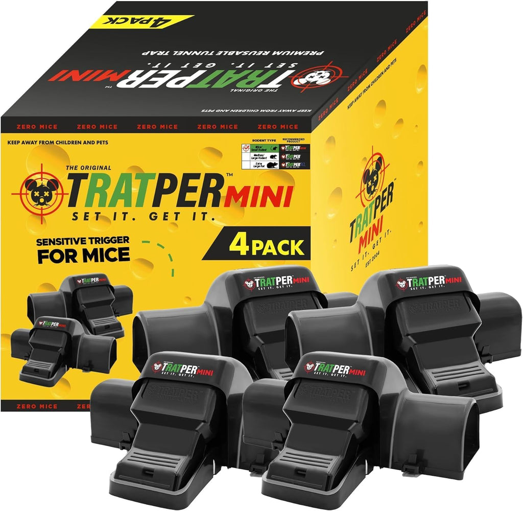 Mouse Tunnel Traps. Prevents Accidental Triggering with Dual Tunnel Design. Covered Snap Traps for Humane Kill, Safe