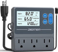 Reptile Temp & Humidity Controller with Timer Outlet | Temperature Control, Humidity Control, Timer, 3-Stage Outlet