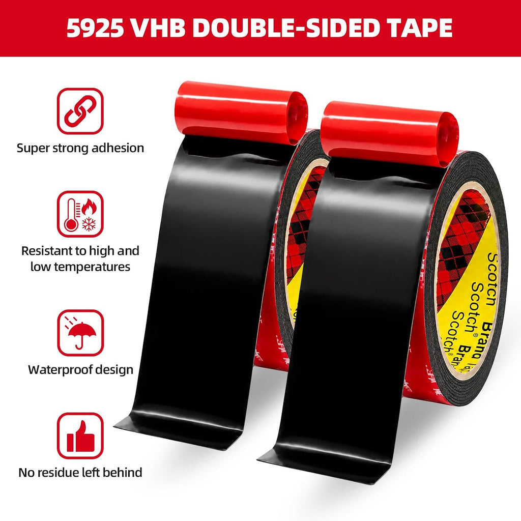 Double Sided Tape Heavy Duty 1in x 10ft, Removable Mounting Tape
