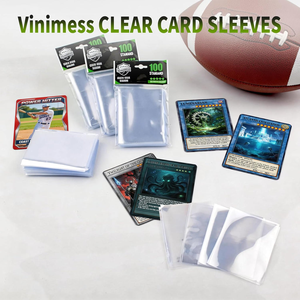 600 Counts Card Sleeves for Trading Cards, Soft Penny Sleeves Clear Baseball Card Protector Sleeve Perfect fit MTG