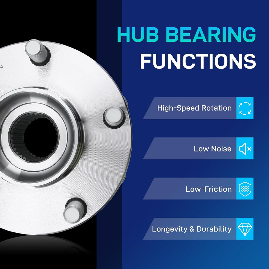 Front Wheel Bearing for Nissan Altima 07-18 Murano 09-18 W/ABS 5-Lug, 2 Pcs