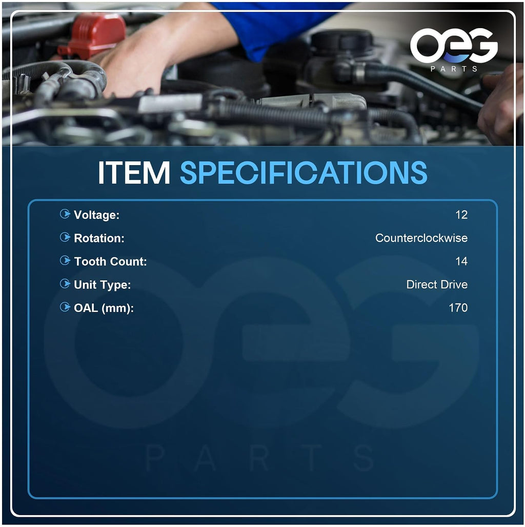 OEG Parts 14T Starter Fits Briggs Stratton Cub Cadet 14.5 16.5 17.5 18.5HP