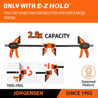 6" Bar clamps for woodworking - 4-Pack