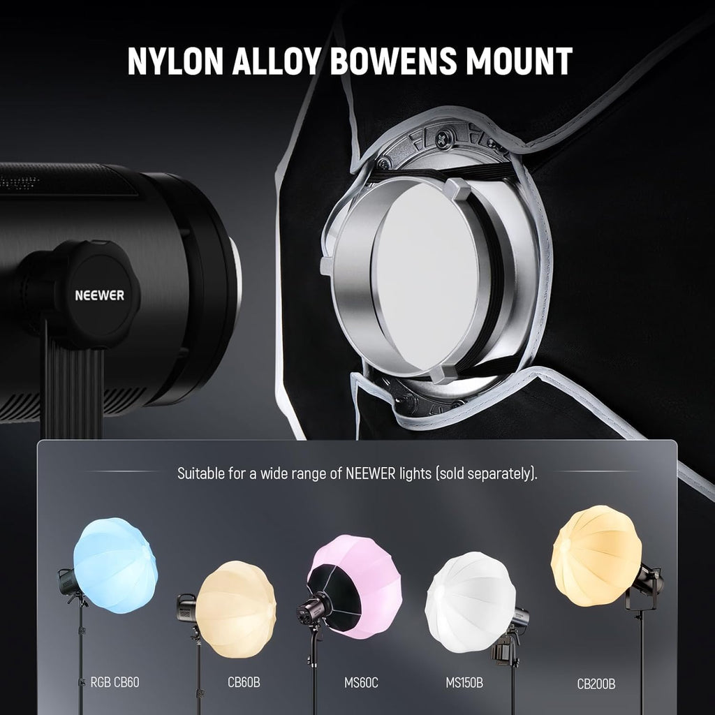 Basics Lantern Softbox, 26" Quick Release 360° Light Diffuser Bowens Mount Nylon Alloy Soft Box for Continuous