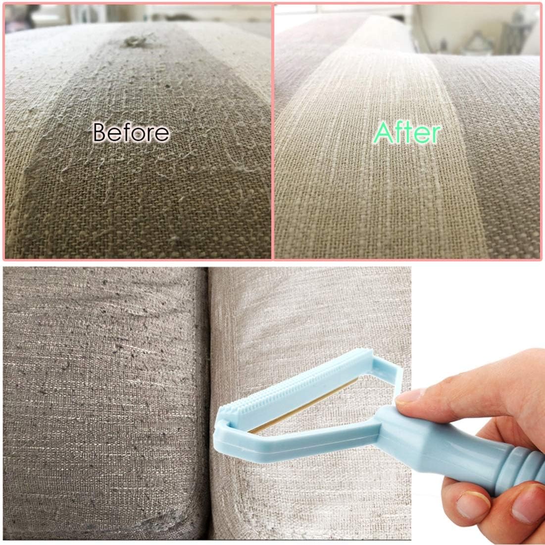 Portable Fabric Shaver, Pet Hair Remover, Manual Lint Remover, Dog Cat Hair Remover for Carpet, Clothes, Furniture