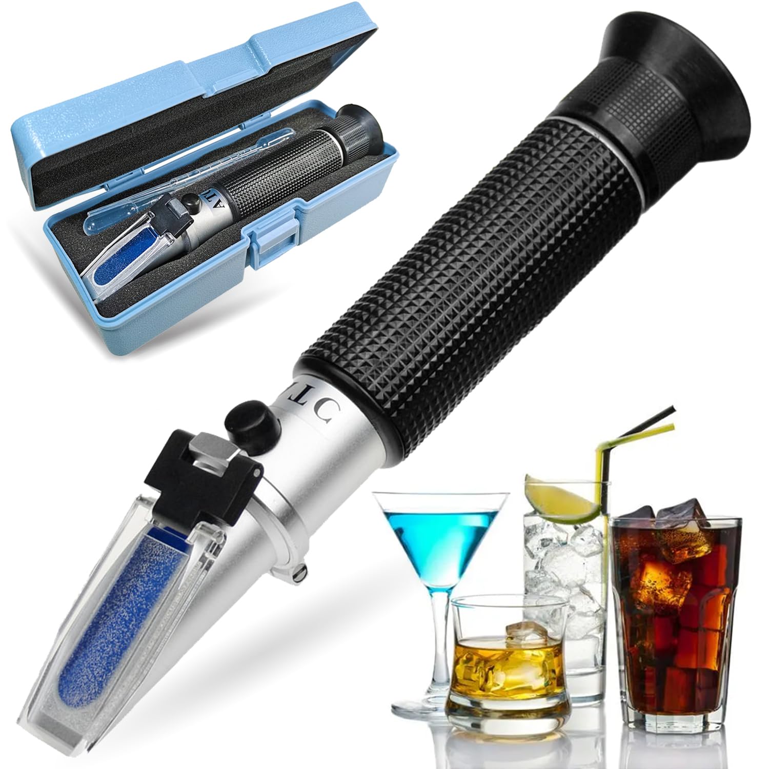 Alcohol Refractometer for Spirit Alcohol Volume Percent Measurement with Automatic Temperature Compensation (ATC)