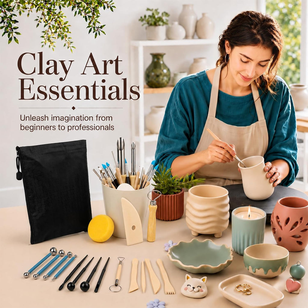 42Pcs Clay Tools Kit, Ceramic & Pottery Tools for Adults | Practical Polymer Clay Tools, Clay Sculpting Tools for