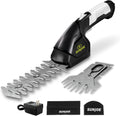 Cordless 2-in-1 Grass Shear Hedge Trimmer, 7.2V, 4in/6in Blade | Handheld Light-Duty Trimmer for Lawn Edges and Small