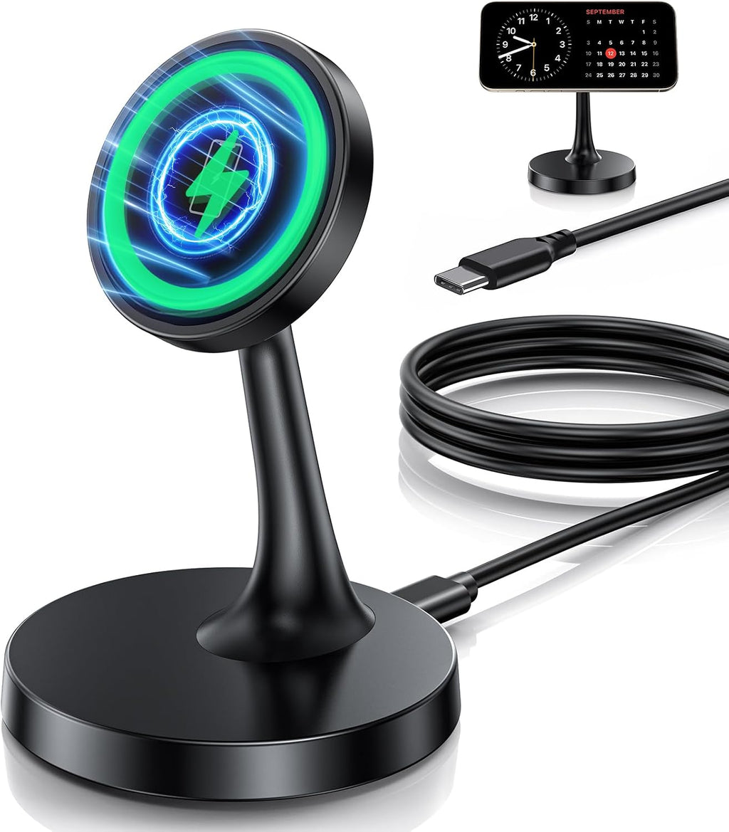 Magnetic Wireless Charger iPhone Stand 15W Fast Mag-Safe Charger for iPhone 17/17 Pro/17 Air/17 Pro Max