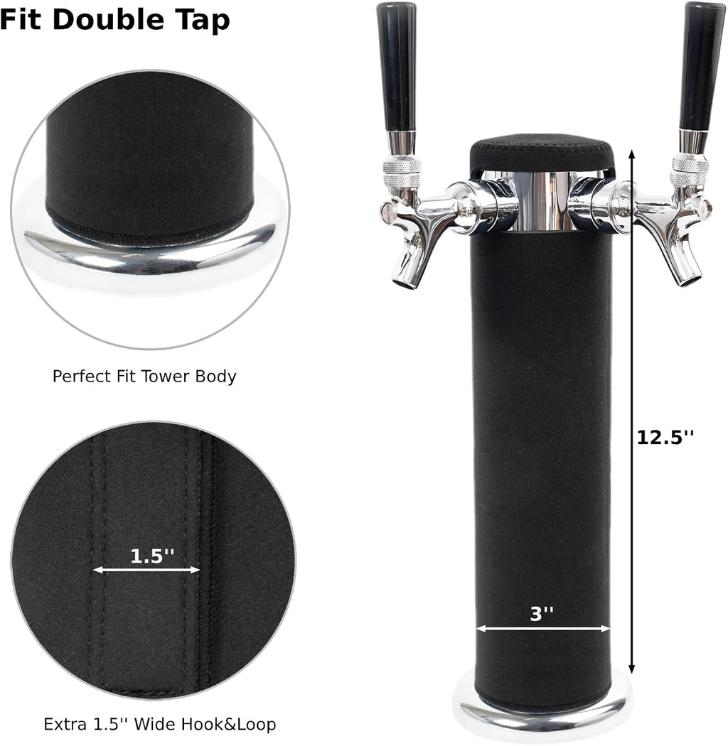 Beer Tower Cooler Insulator, Kegerator Tower Insulator for Double Tap