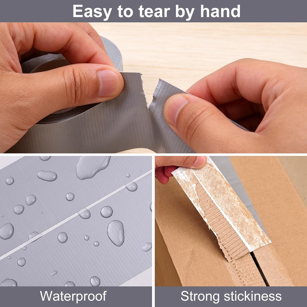 Duct Tape Heavy Duty 2 Inch x 30 Yards,9 Mil Thickness Strong Adhesive,Flexible,Waterproof,Tear by Hand,DIY