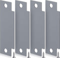 4 Pcs Door Strike Plate Filler with Screws, Carbon Steel, Gray | T-shaped Blank Strike Plate, 4-7/8 x 1-1/4 In, with