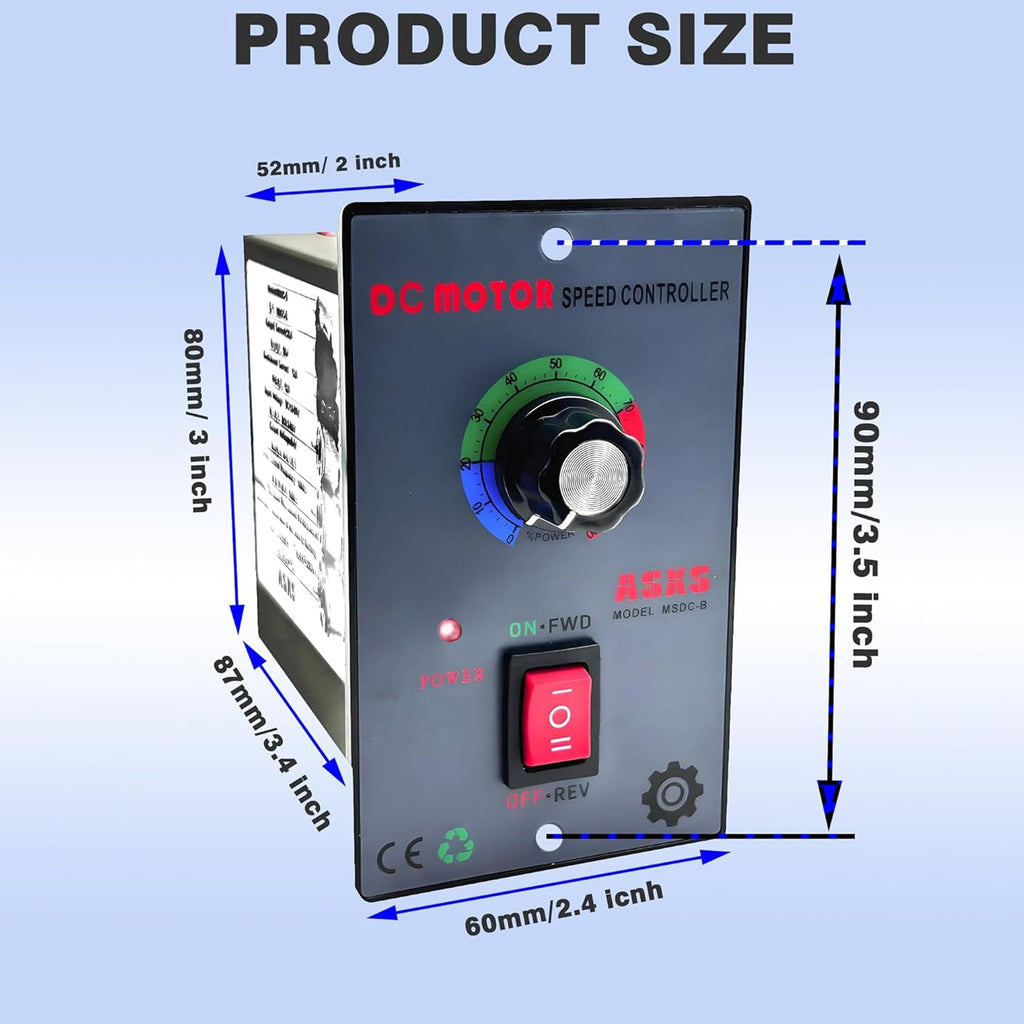 DC 12-60V 20A Brushless Motor Speed Controller w/ Forward/Reverse Switch