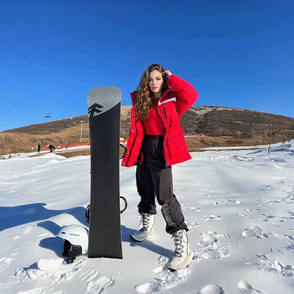Women's Waterproof Snow Boots Mid Calf Warm Winter Outdoor Footwear