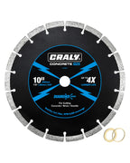 10 Inch Segmented Diamond Blade, 7/8 in Arbor, 10'' General Purpose Diamond Stone Blade for Angle Grinder, Mitre Saw