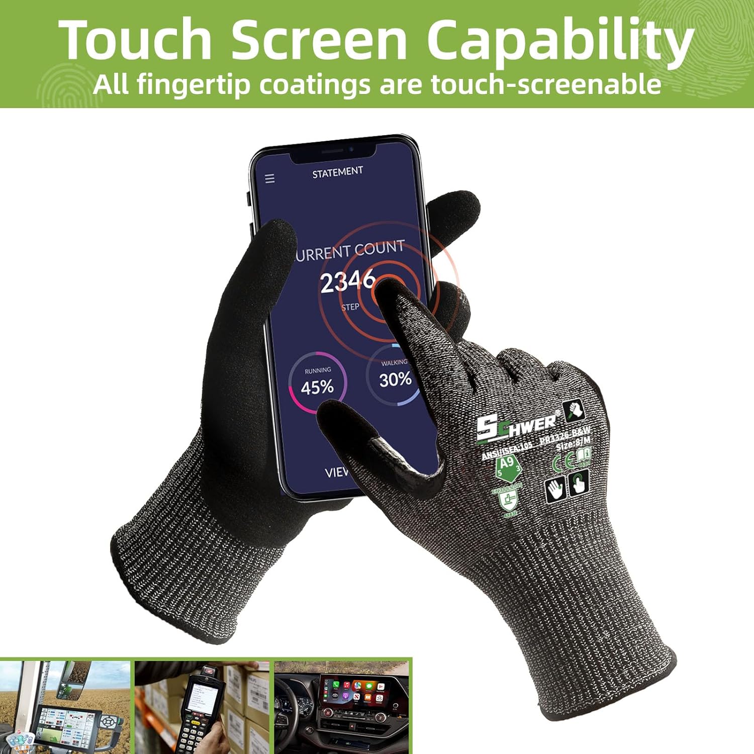 ProGuard High Level Cut Resistant Work Gloves for Extreme Protection, ANSI A9 Cut Gloves with Reinforced Thumb, Non