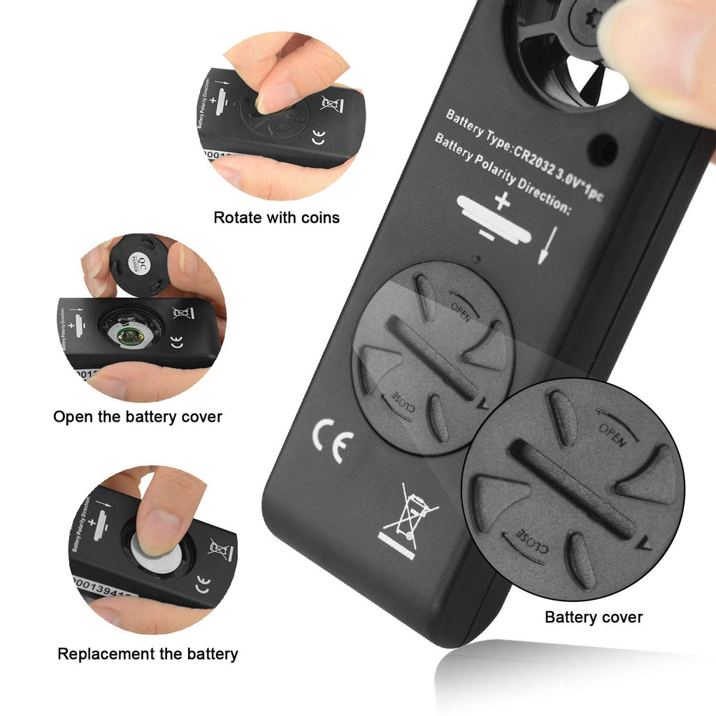 Anemometer Handheld, Air Flow Velocity Meter up to 67mph, Ultra-Light 53g