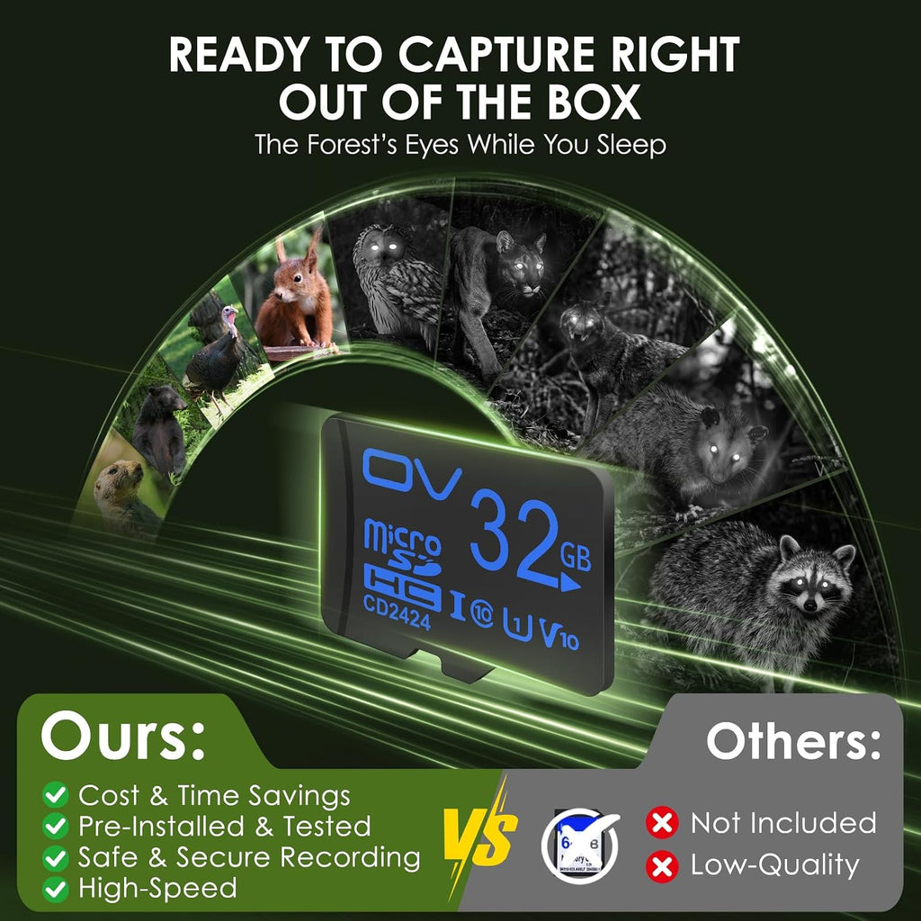 Solar Trail Camera, 4K 64MP WiFi Bluetooth Night Vision Game Camera | Trail Cam with Night Vision Motion Activated